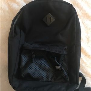 Herschel Black/Faux Leather Heritage Backpack🖤